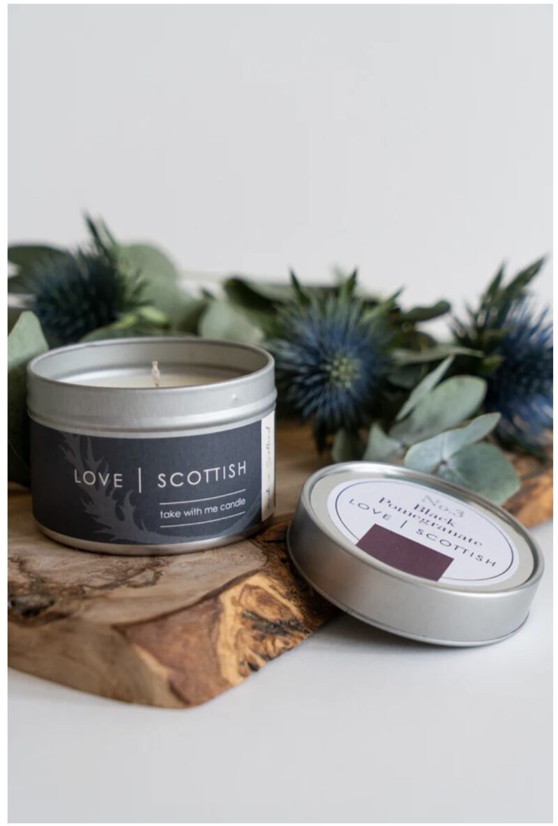 Black Pomegranate Travel Tin Candle