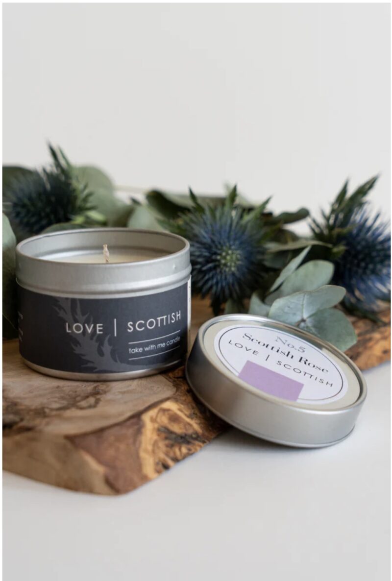 Scottish Rose Travel Tin Candle
