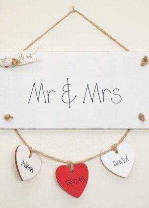 Personalised Wedding Gift Plaque for the Bride and Groom
