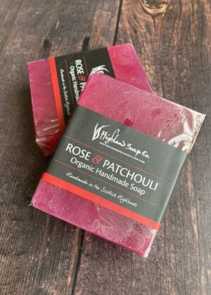 Rose and Patchouli Organic Handmade Soap by the Highland Soap Co
