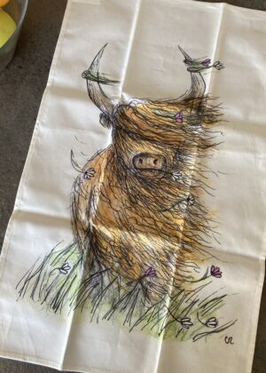 Highland Cow Tea-Towel