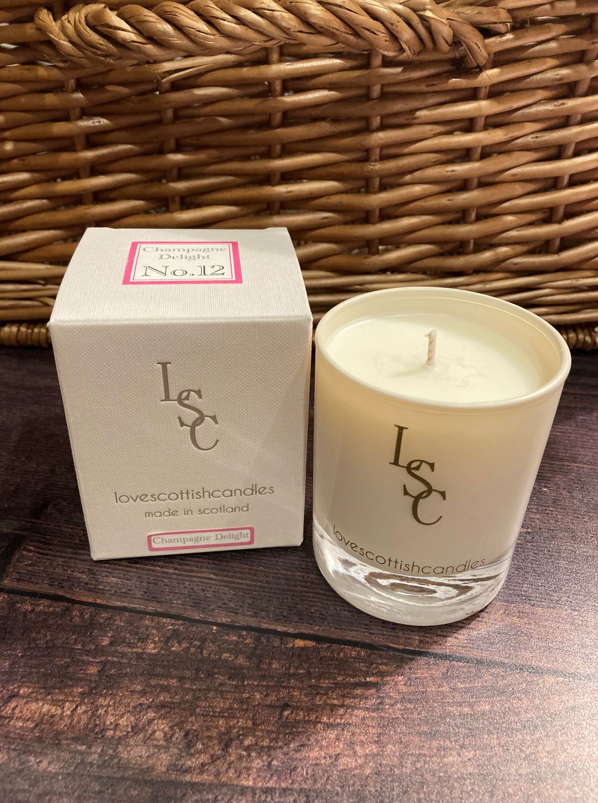Pink Fizz Candle by Love Scottish Billiedoo