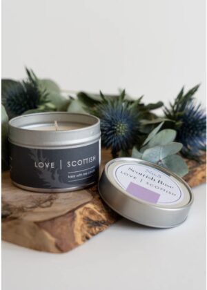 Travel Tin Scottish Rose Candle by Love Scottish