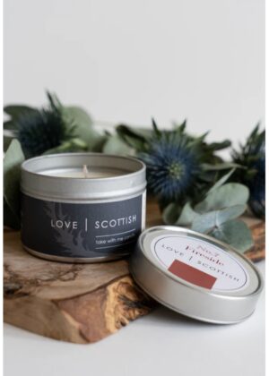 Travel Tin Fireside Candle by Love Scottish