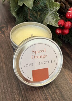 Spiced Orange Travel Tin Candle by Love Scottish