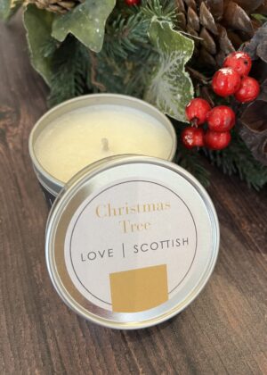 Christmas Tree Travel Tin Candle by Love Scottish