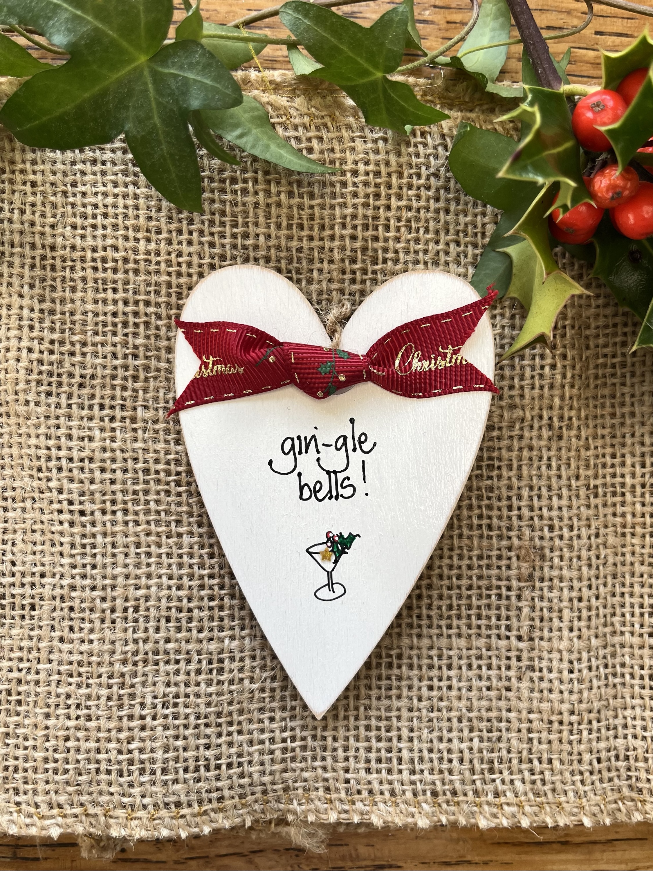 Gingle bells heart fun gift for a gin lover Gingle Bells heart fun gift for a gin lover