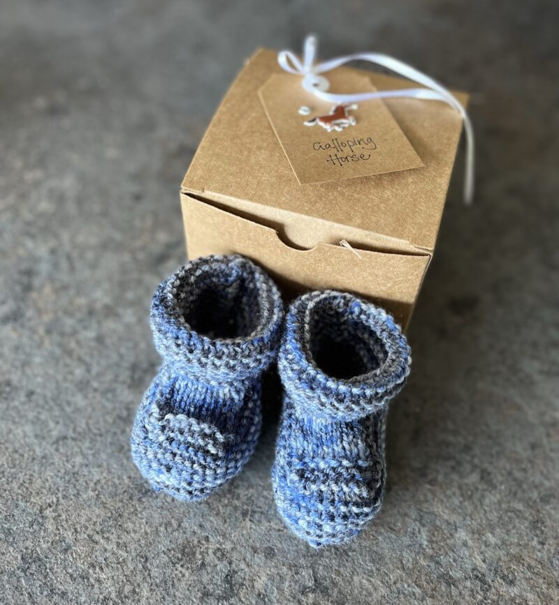 Islands Blue Baby Booties