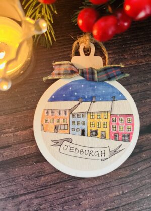 Jedburgh Christmas Bauble Printed