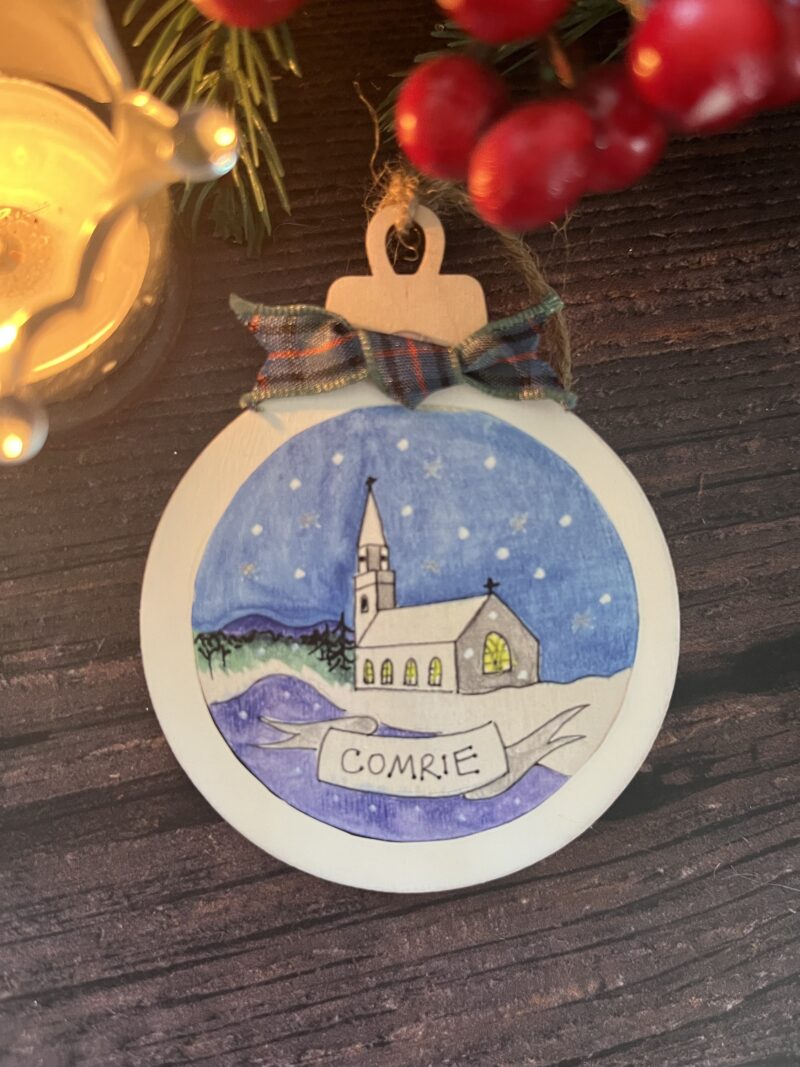 Comrie Christmas Bauble Printed