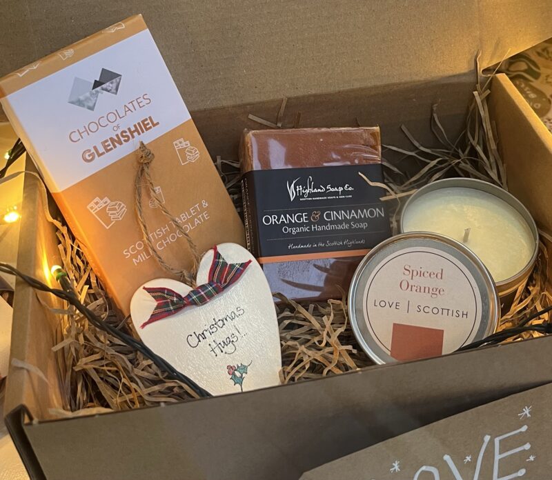 Christmas Hugs Gift Box Scottish Gifts Christmas Box