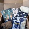 January Gift Box with Navy Dot Socks