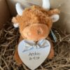 Personalised Highland Cow Baby Gift