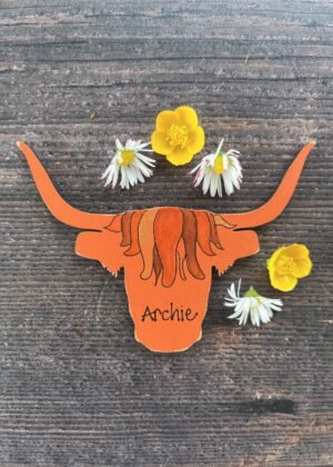 Personalised Highland Coo Magnet | Personalised Highland Cow Keepsake