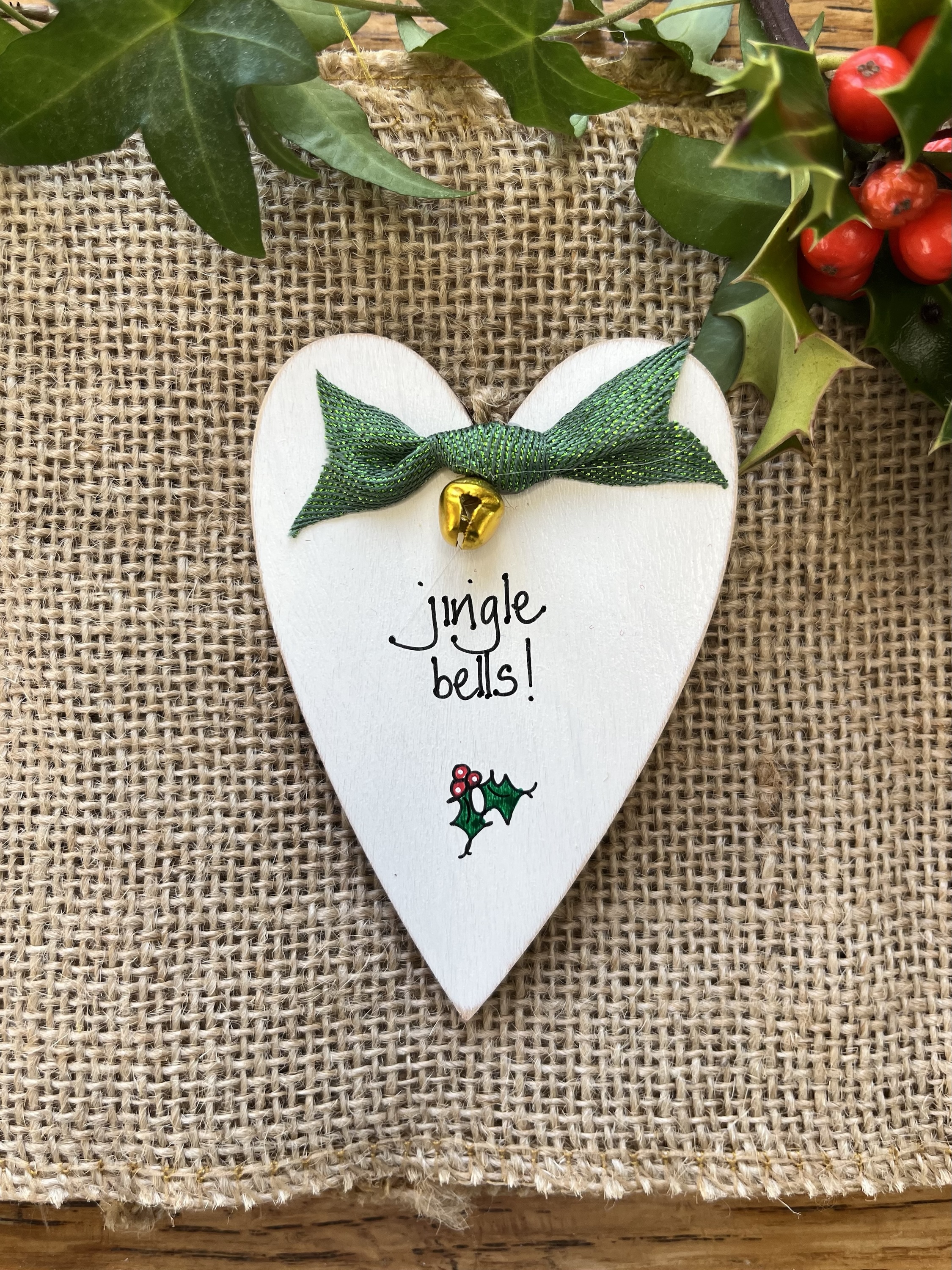Jingle Bells Christmas heart Jingle Bells heart classic Christmas gift