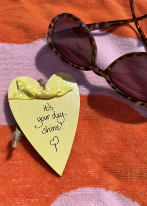 summer birthday heart, good luck gift, gift of encouragement