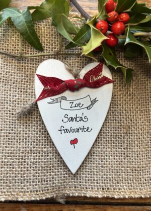 Personalised Santa's Favourite Heart