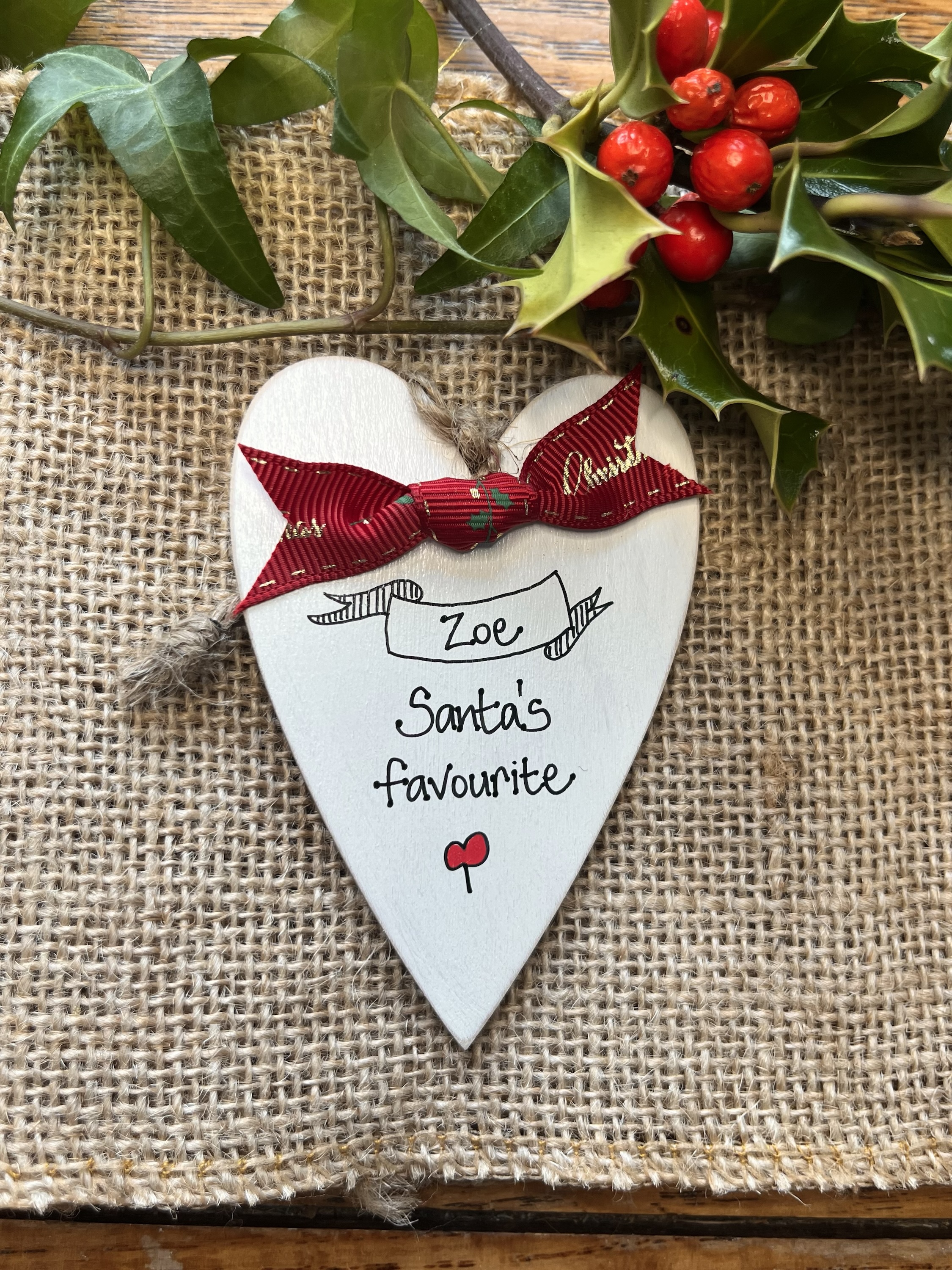 Personalised Santa's Favourite Heart Personalised Santa's Favourite Heart